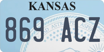KS license plate 869ACZ