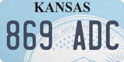 KS license plate 869ADC