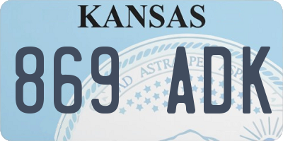 KS license plate 869ADK