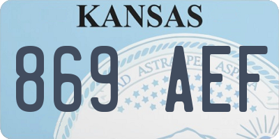 KS license plate 869AEF
