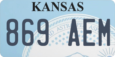 KS license plate 869AEM