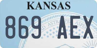 KS license plate 869AEX