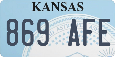KS license plate 869AFE
