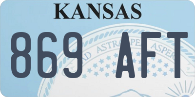 KS license plate 869AFT