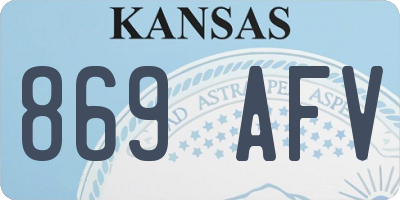 KS license plate 869AFV