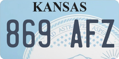 KS license plate 869AFZ