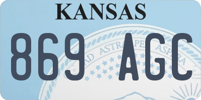 KS license plate 869AGC
