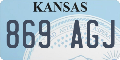 KS license plate 869AGJ