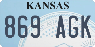 KS license plate 869AGK