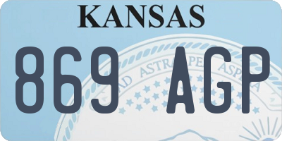 KS license plate 869AGP