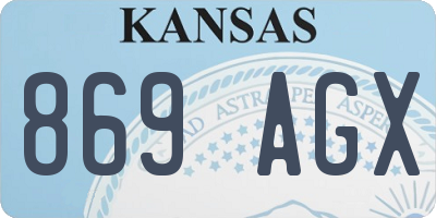 KS license plate 869AGX