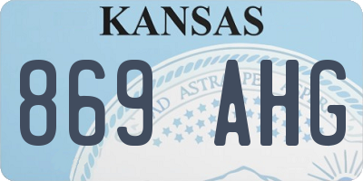 KS license plate 869AHG