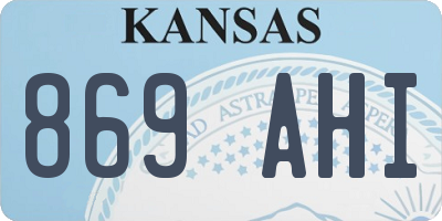 KS license plate 869AHI