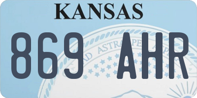 KS license plate 869AHR