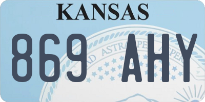 KS license plate 869AHY