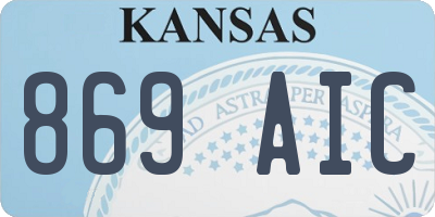 KS license plate 869AIC