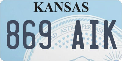 KS license plate 869AIK