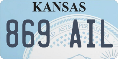 KS license plate 869AIL