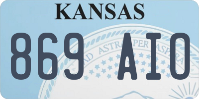 KS license plate 869AIO