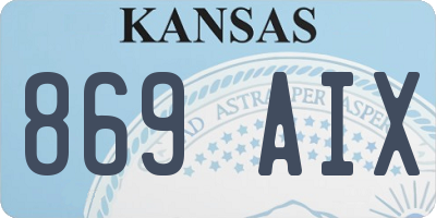 KS license plate 869AIX