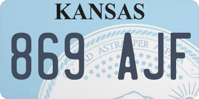 KS license plate 869AJF