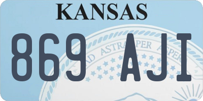 KS license plate 869AJI