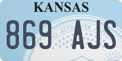 KS license plate 869AJS