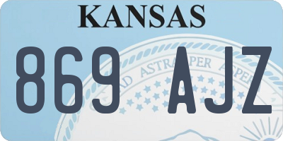 KS license plate 869AJZ