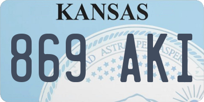 KS license plate 869AKI