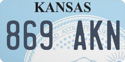 KS license plate 869AKN
