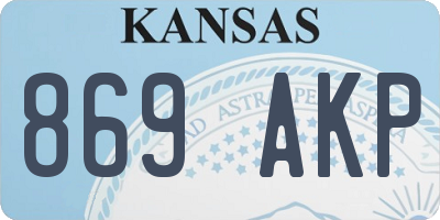 KS license plate 869AKP