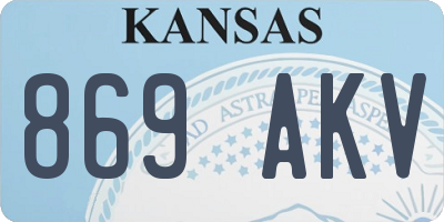 KS license plate 869AKV
