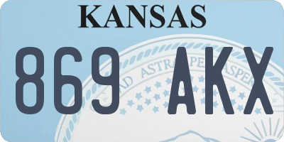 KS license plate 869AKX