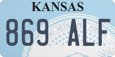 KS license plate 869ALF