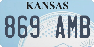 KS license plate 869AMB