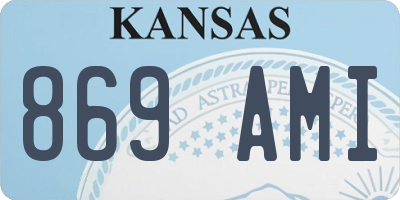 KS license plate 869AMI
