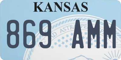 KS license plate 869AMM