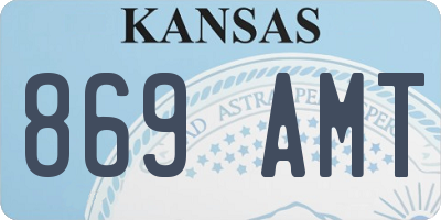 KS license plate 869AMT
