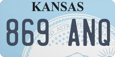 KS license plate 869ANQ