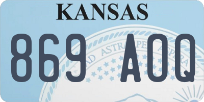 KS license plate 869AOQ