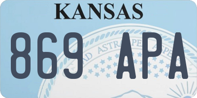 KS license plate 869APA