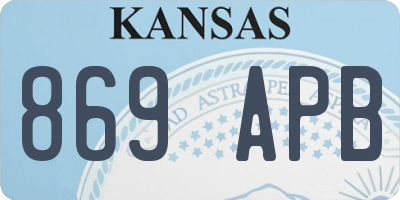 KS license plate 869APB