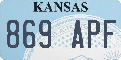 KS license plate 869APF