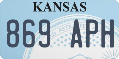 KS license plate 869APH