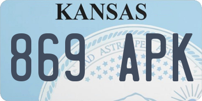 KS license plate 869APK