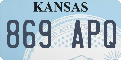 KS license plate 869APQ