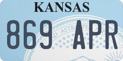 KS license plate 869APR