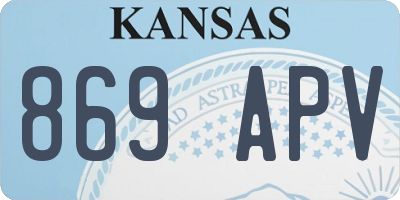 KS license plate 869APV