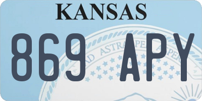 KS license plate 869APY