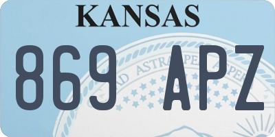 KS license plate 869APZ